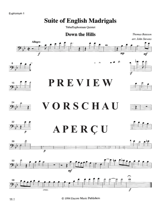 Product gallery: Page 12 of 21 Suite of English Madrigals , , (Tuba Quintet EETTT)