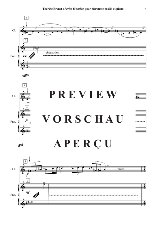 Product gallery: Page 4 of 18 Perles d'Ambre , , (clarinet in Bb + piano)