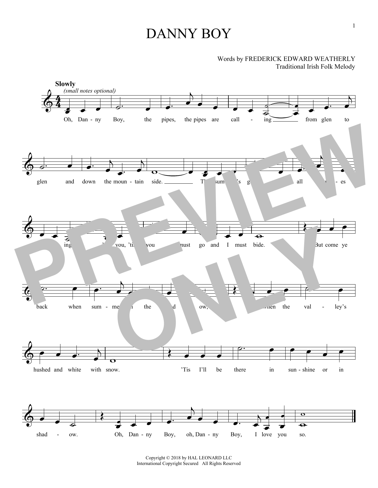 Product gallery: Page 1 of 1 Danny Boy, Traditional Irish