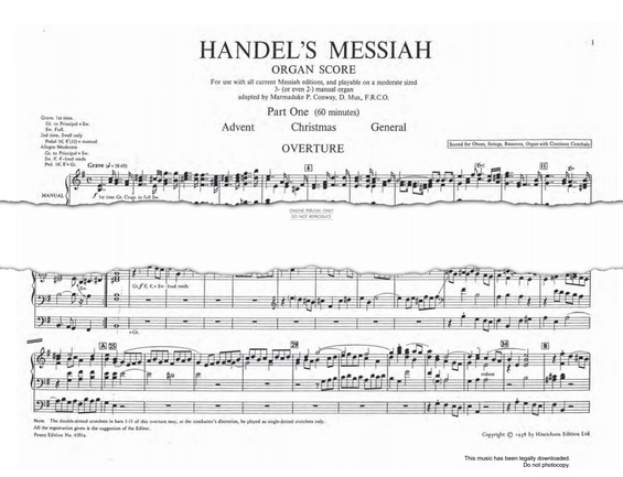 Product gallery: Page 1 of 1 Messiah, George Frideric Handel
