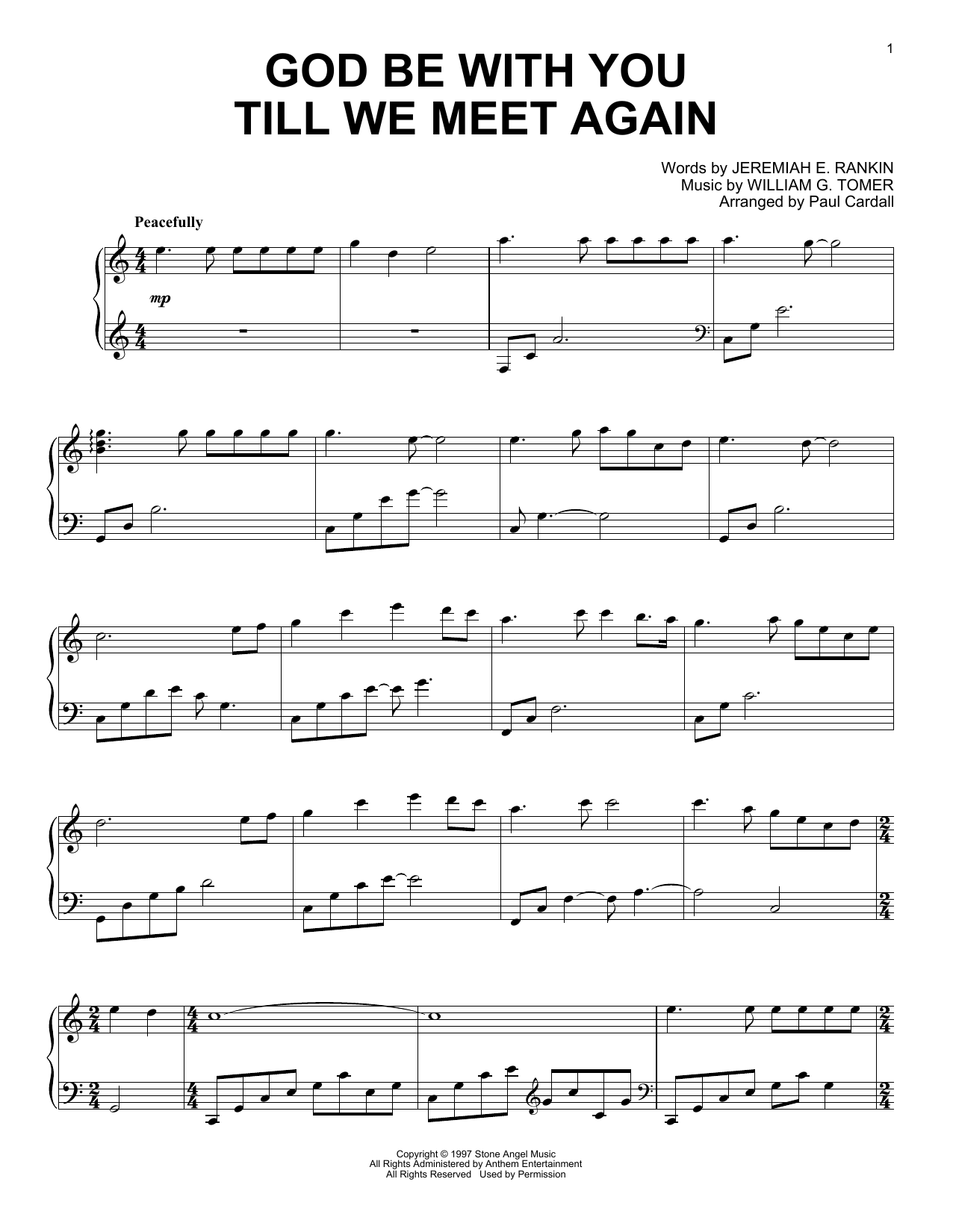 Produktbild zu: God Be With You Till We Meet Again (arr. Paul Cardall)
