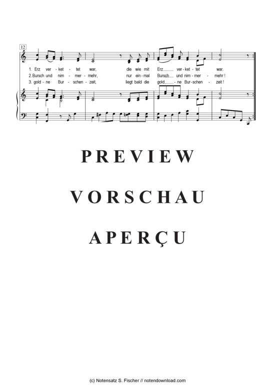 Produktgalerie: Seite 3 von 3 Goldne Burschenzeit , , Klavier und Gesang