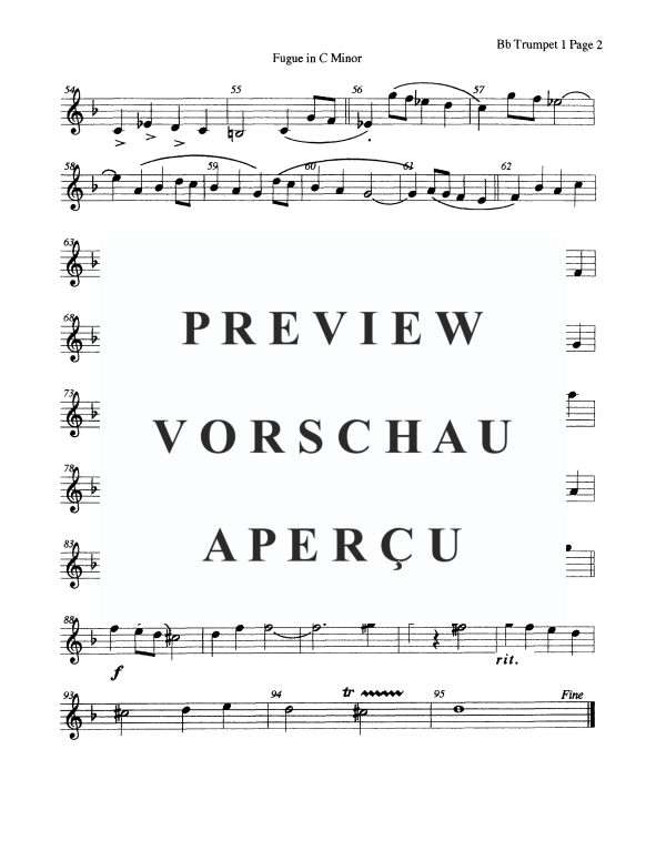 Product gallery: Page 10 of 11 Fugue in C Minor, Opus 37, No. 3, , Brass Quintet