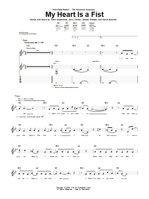 Produktgalerie: Seite 1 von 1 My Heart Is A Fist, Papa Roach, Gitarre