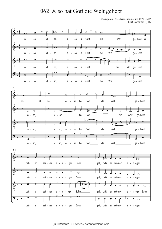 Product picture to: Also hat Gott die Welt geliebt Chorsatz Alte Meister