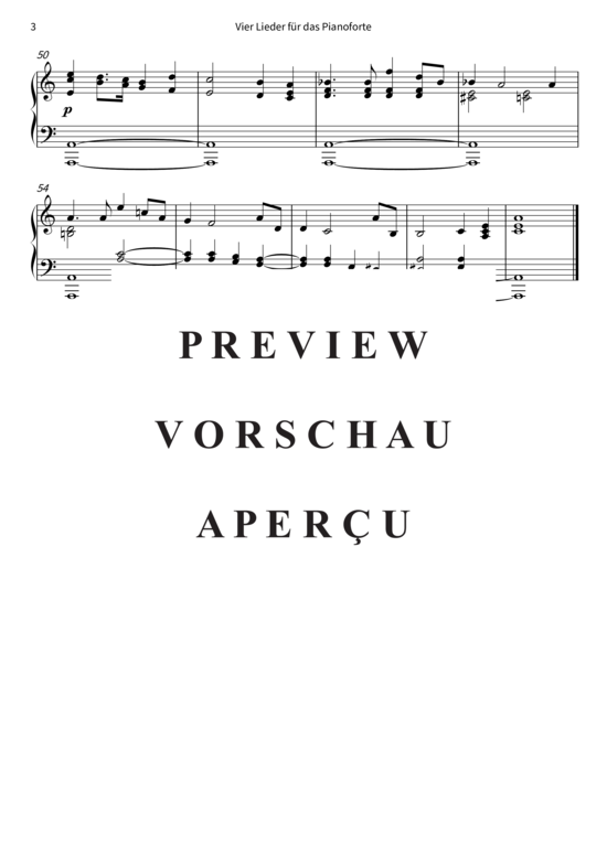 Product gallery: Page 6 of 6 Vier Lieder für das Pianoforte, op. 8 , , Piano Solo
