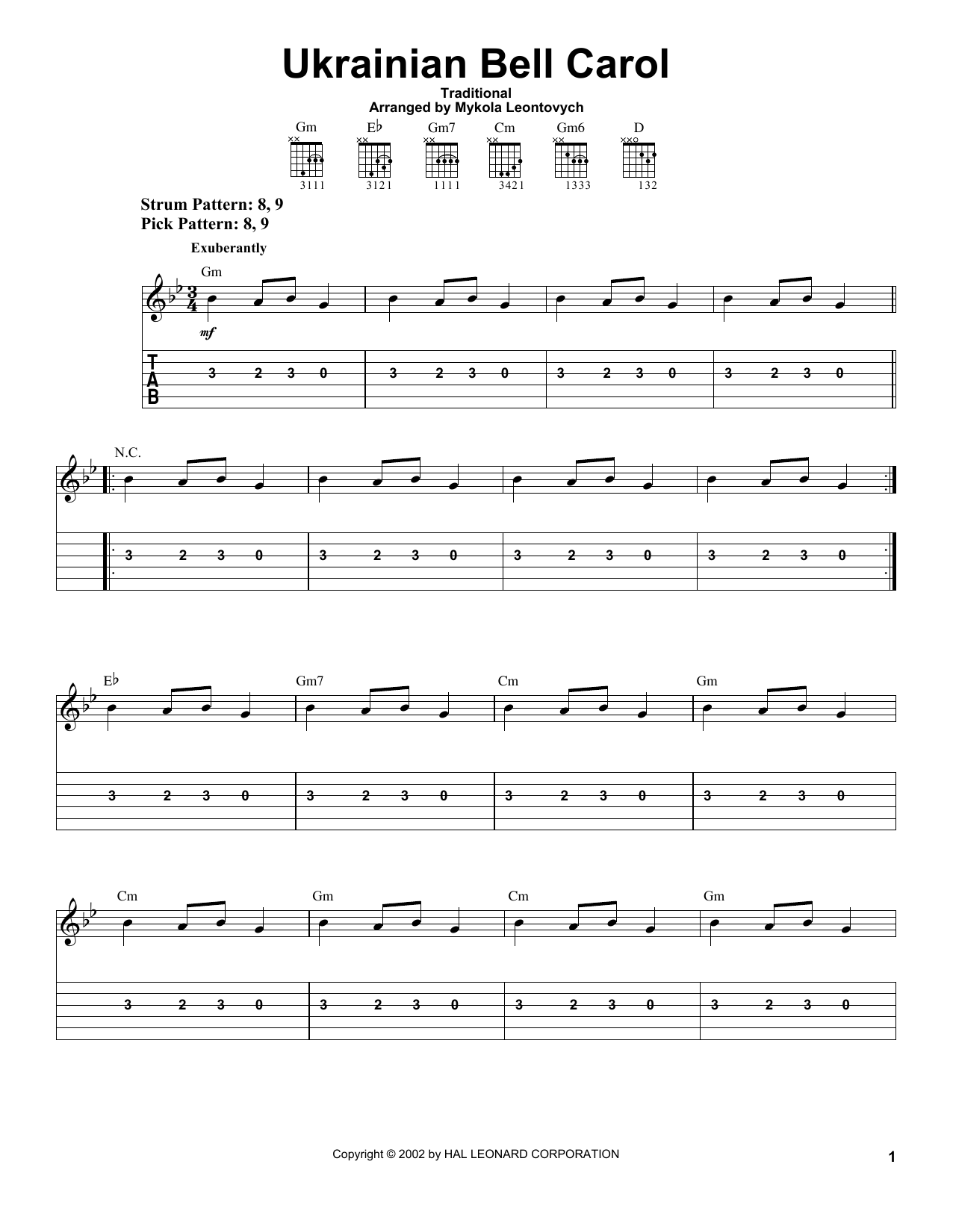 Product gallery: Page 1 of 1 Ukrainian Bell Carol, Traditional