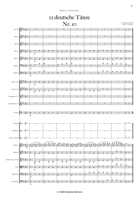 Produktgalerie: Seite 1 von 11 Deutscher Tanz Nr. 10, , Jugendkammerorchester