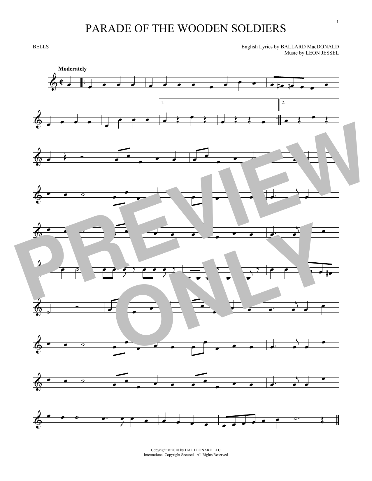 Produktgalerie: Seite 1 von 1 Parade Of The Wooden Soldiers, Leon Jessel, Percussion