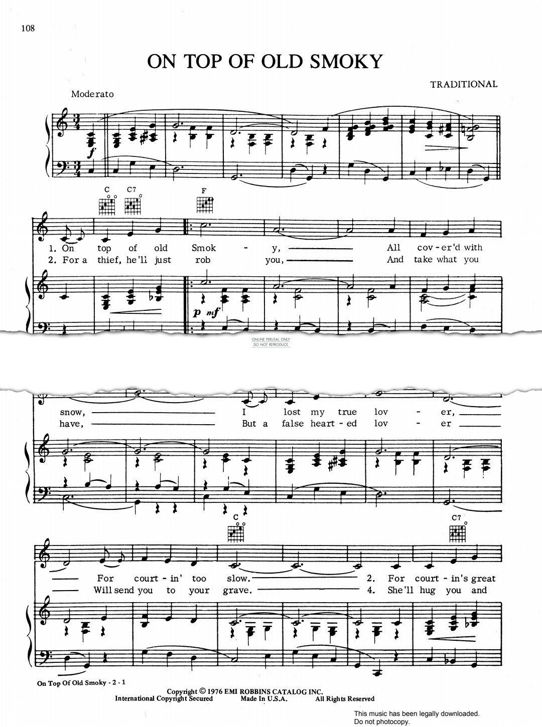 Product picture to: On Top Of Old Smoky