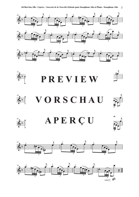 Product gallery: Page 11 of 11 Caprice: Souvenir de la Nouvelle-Zélande , , (alto saxophone + piano)