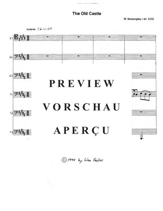 Produktgalerie: Seite 16 von 21 Pictures at an Exhibition (Tuba Ensemble EEE(E) TTT(T) , , )