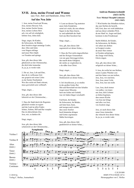 gallery: Fest-, Buß- und Danklieder (1658) - Band 2, , (1-5 Stimmen, 4-6 Instrumente, B.C.)