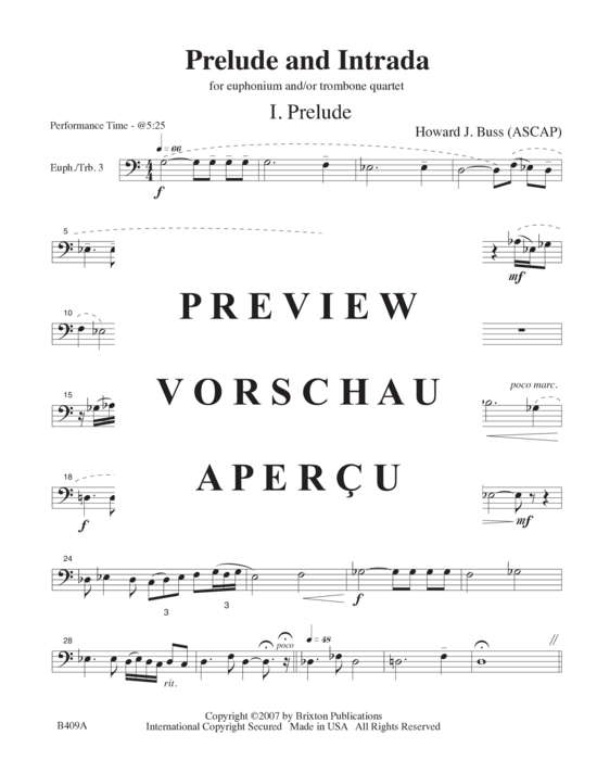 Product gallery: Page 18 of 21 Prelude and Intrada , , (4 euphonium or trombone quartet)