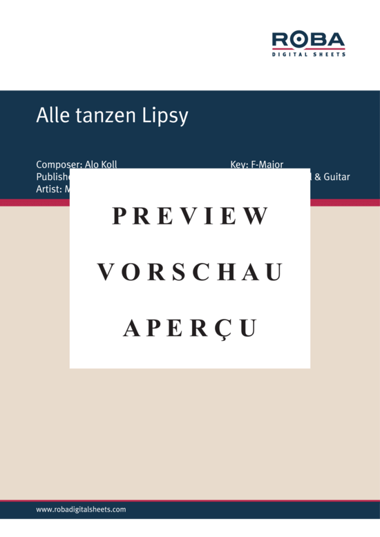 Product gallery: Page 2 of 4 Alle tanzen Lipsy , , Piano and Voice