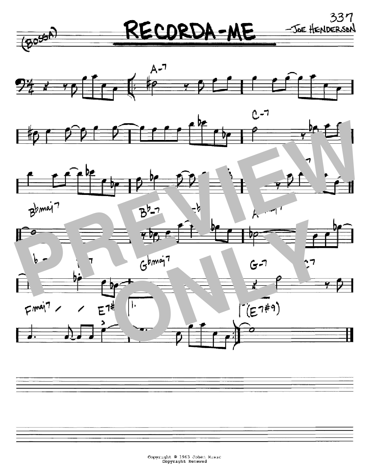 Product picture to:  Recorda Me - Joe Henderson