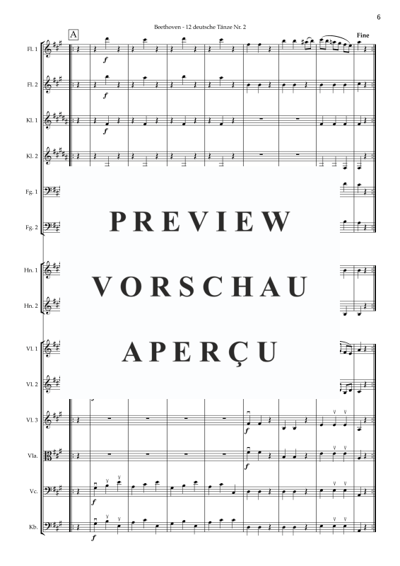 Produktgalerie: Seite 8 von 11 Deutscher Tanz Nr. 2, , Jugendkammerorchester