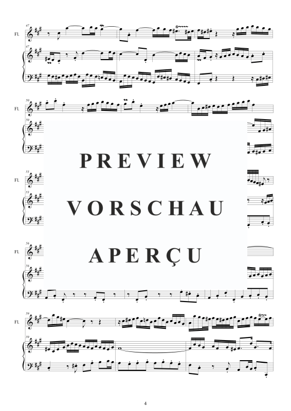 Product gallery: Page 5 of 11 Flute Sonata in A major BWV 1032, , Flute and Harpsichord/Piano