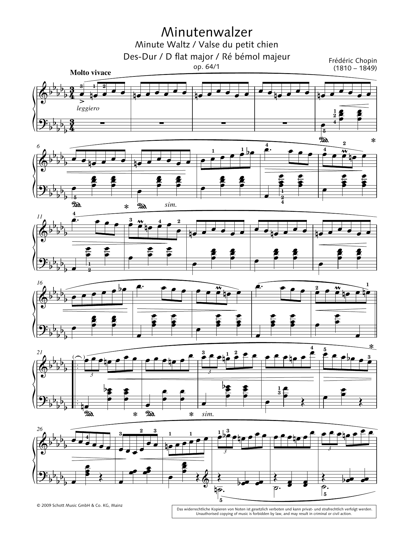 Product gallery: Page 1 of 1 Minute Waltz in D-flat major, Hans-Gunter Heumann