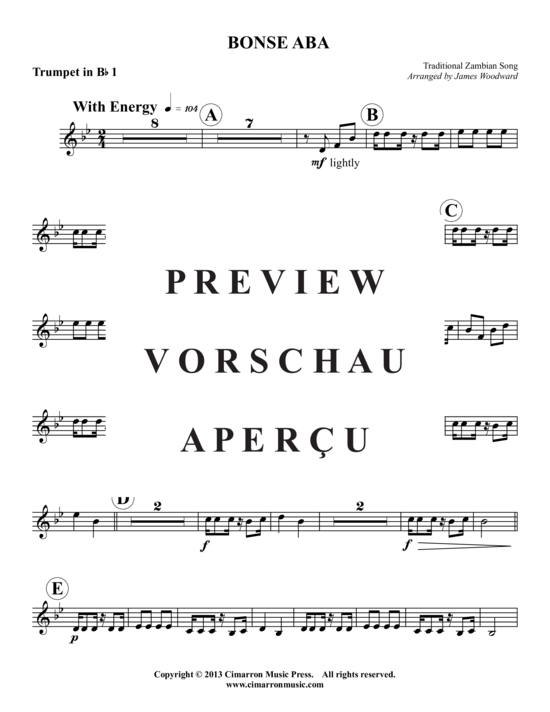 Produktgalerie: Seite 6 von 15 Bonse Aba , , (Trompeten-Quartett + Perc.)