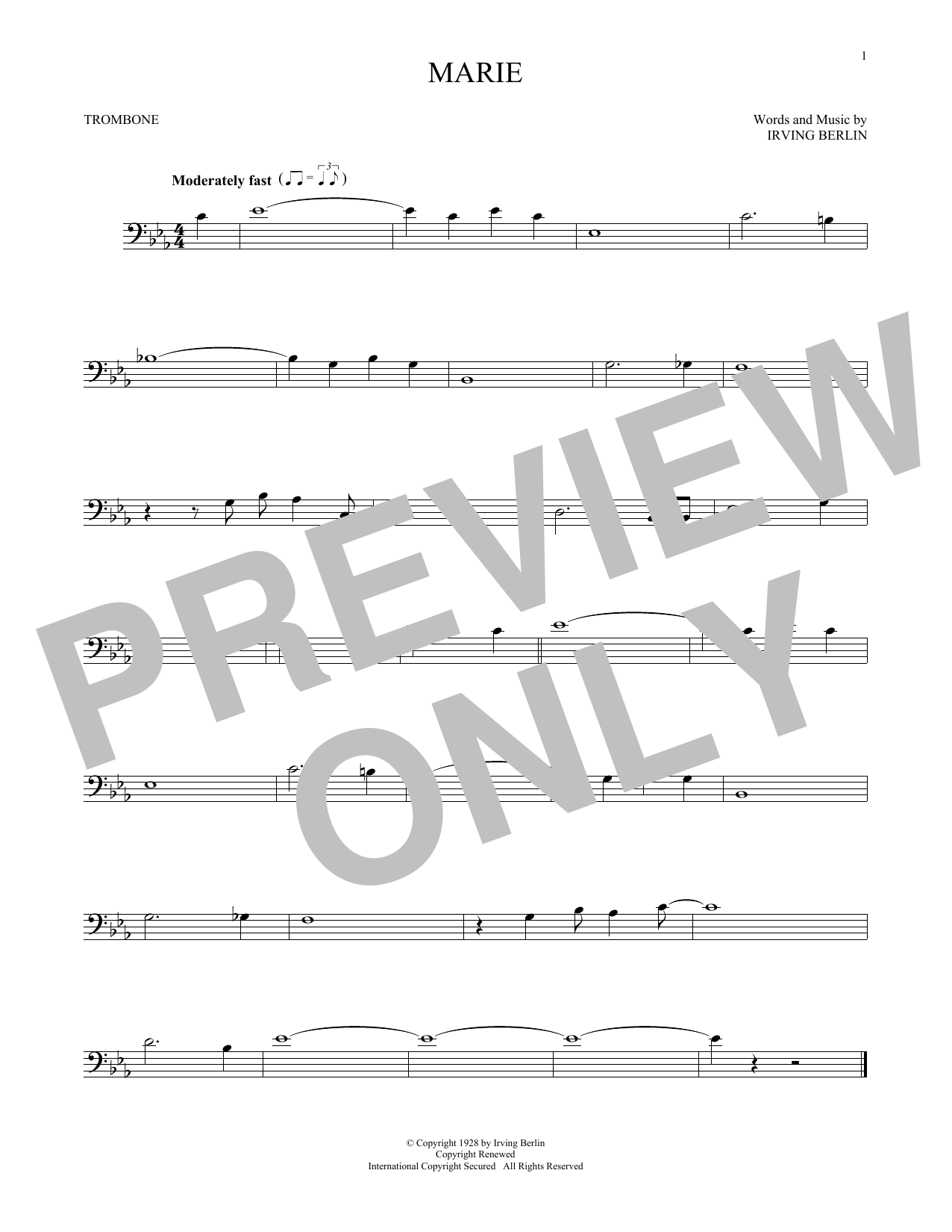 Product gallery: Page 1 of 1 Marie, Irving Berlin