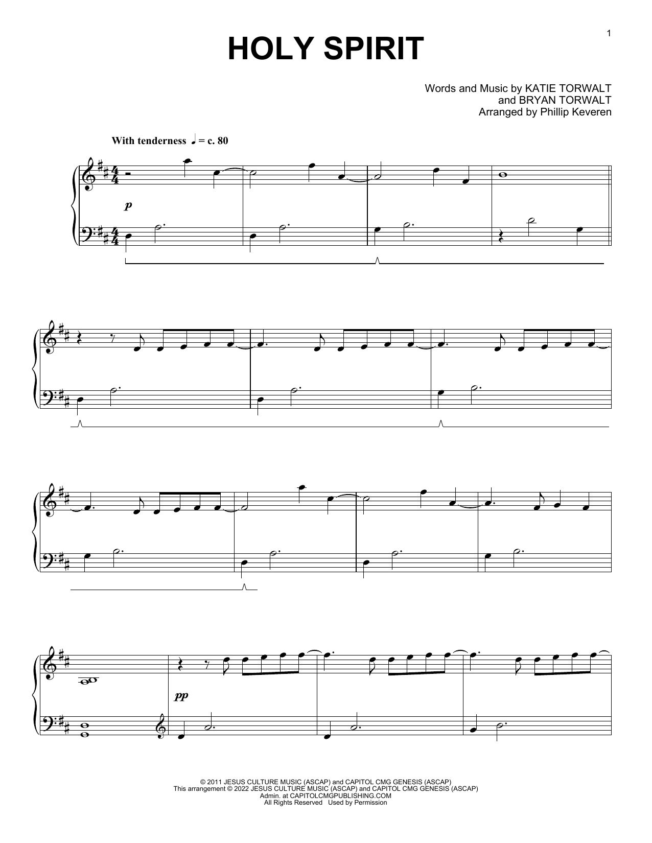 Product picture to: Holy Spirit (arr. Phillip Keveren)