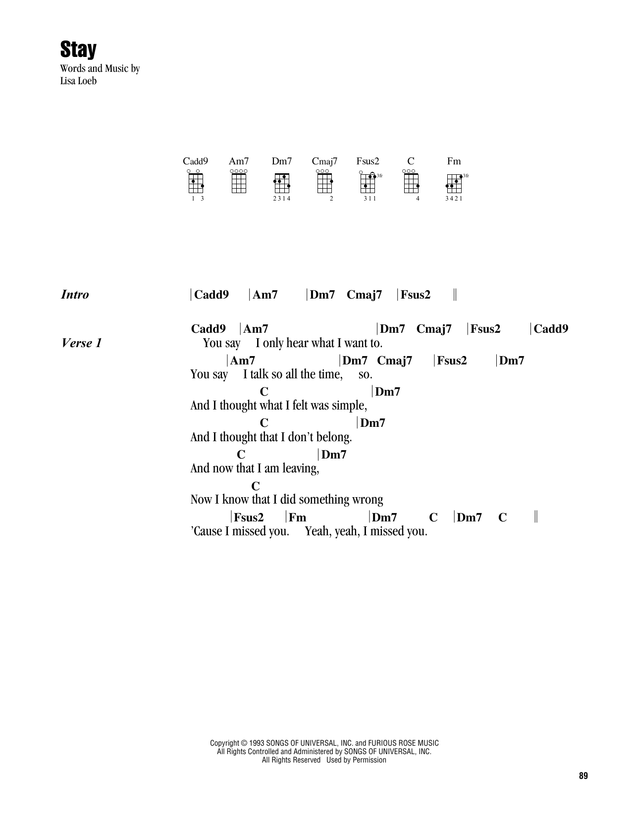 Product gallery: Page 1 of 1 Stay, Lisa Loeb & Nine Stories