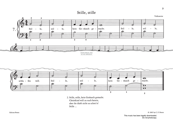 Produktgalerie: Seite 1 von 1 Stille, Stille, German Folk Song, Gesang, Klavier