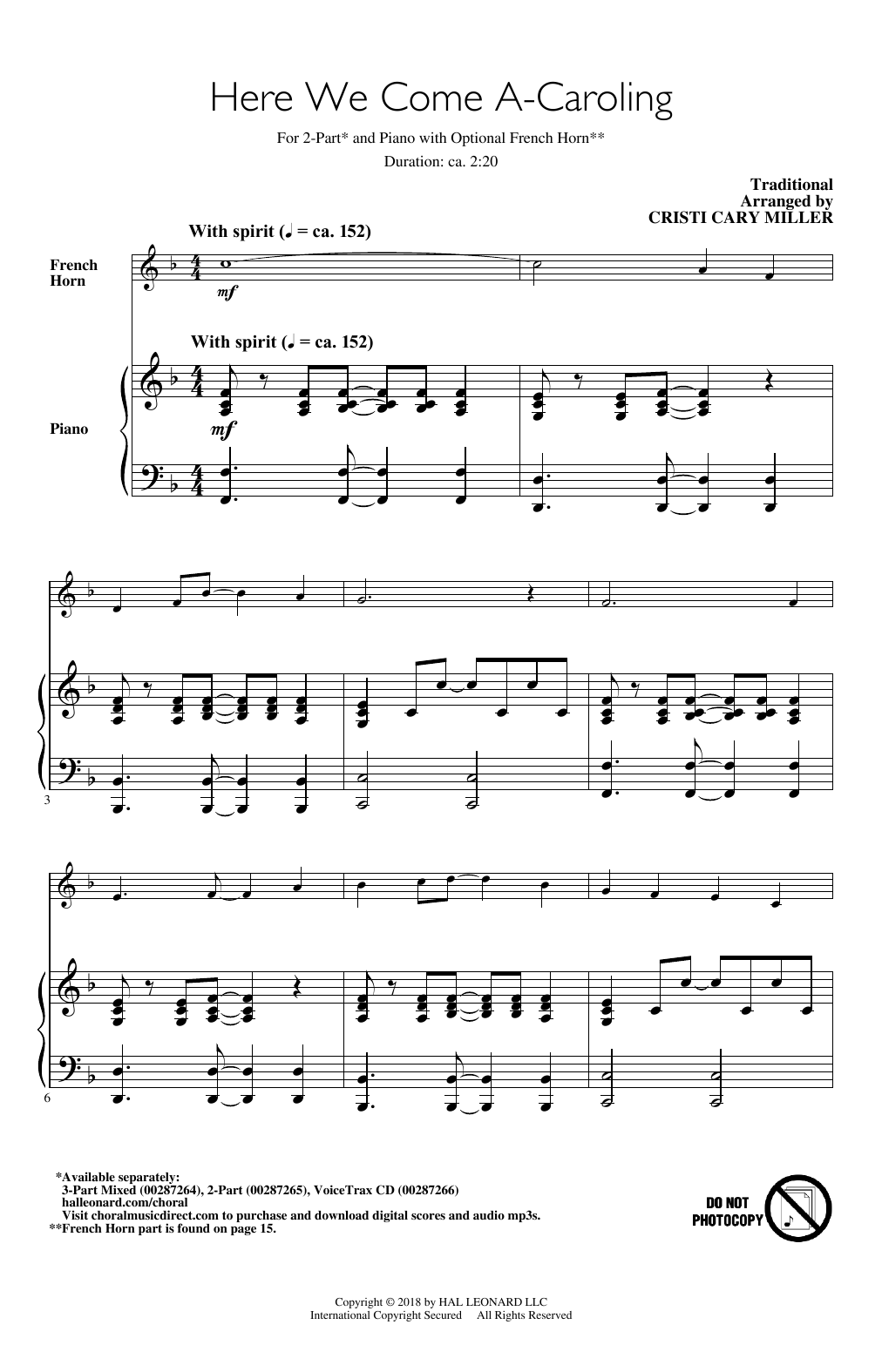Produktbild zu: Here We Come A-Caroling