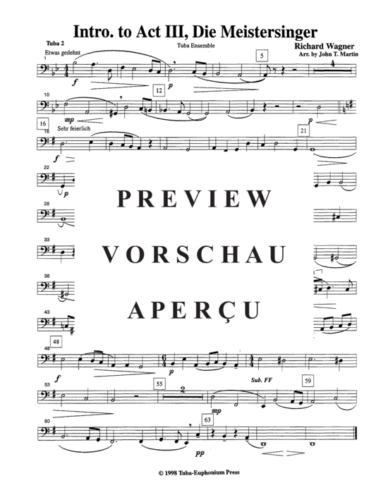 Product gallery: Page 10 of 11 Intro. to Act III, Die Meistersinger , , (Tuba Quintet EETTT)