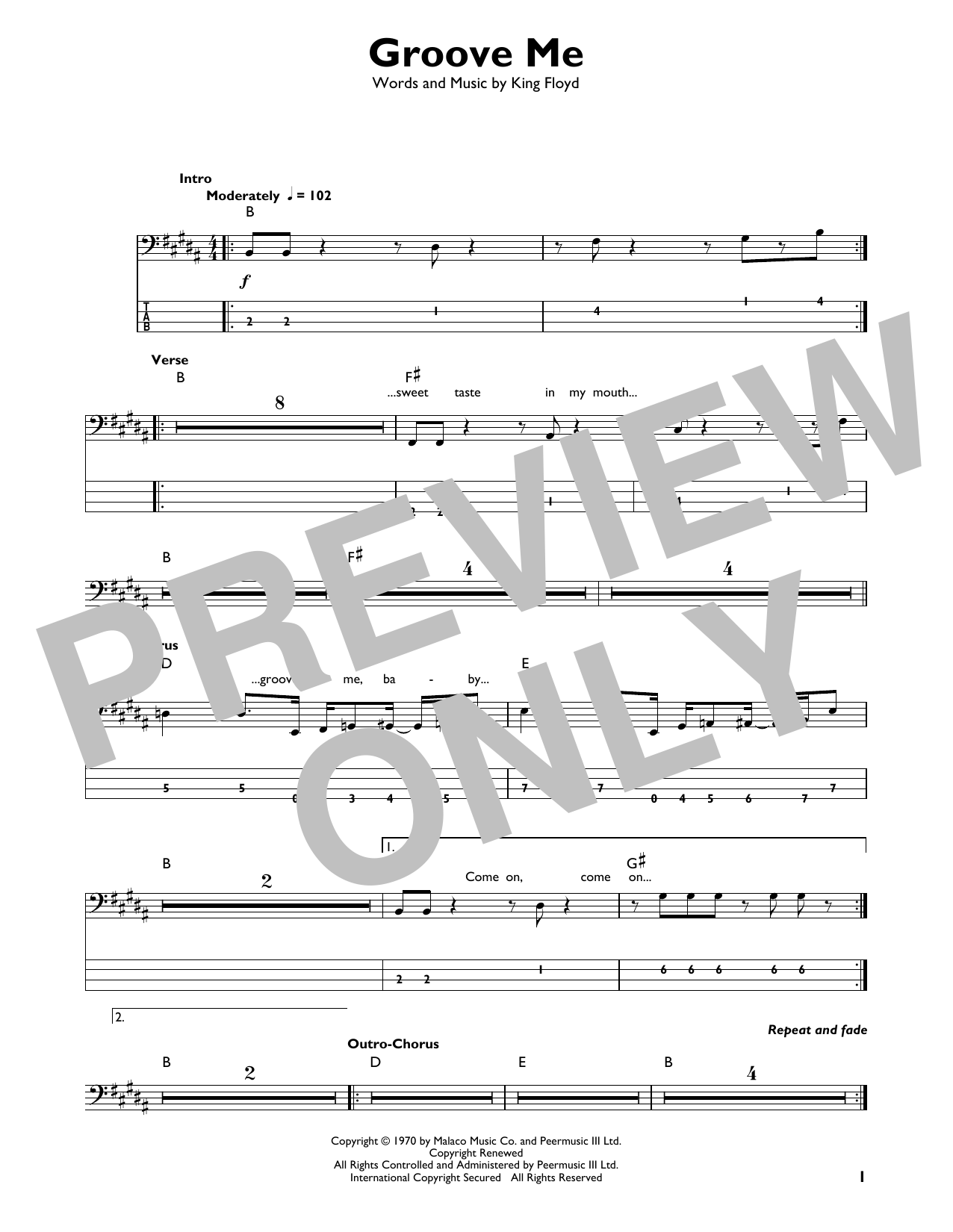 Produktgalerie: Seite 1 von 1 Groove Me, King Floyd, E-Bass, Gitarre