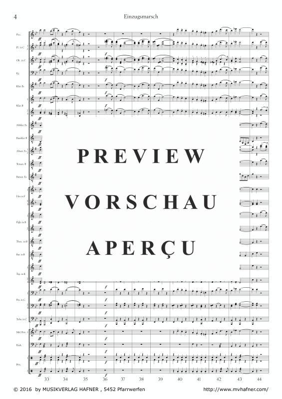 Product gallery: Page 9 of 11 Einzugsmarsch, , (large wind orchestra)