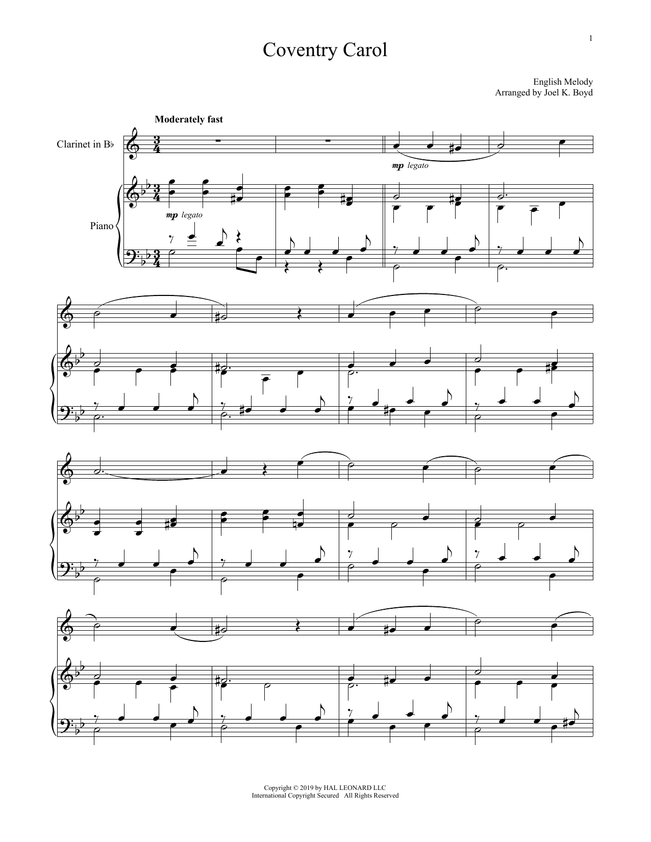 Produktbild zu: Coventry Carol