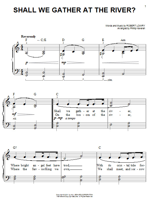 Produktbild zu: Shall We Gather At The River? (arr. Phillip Keveren)