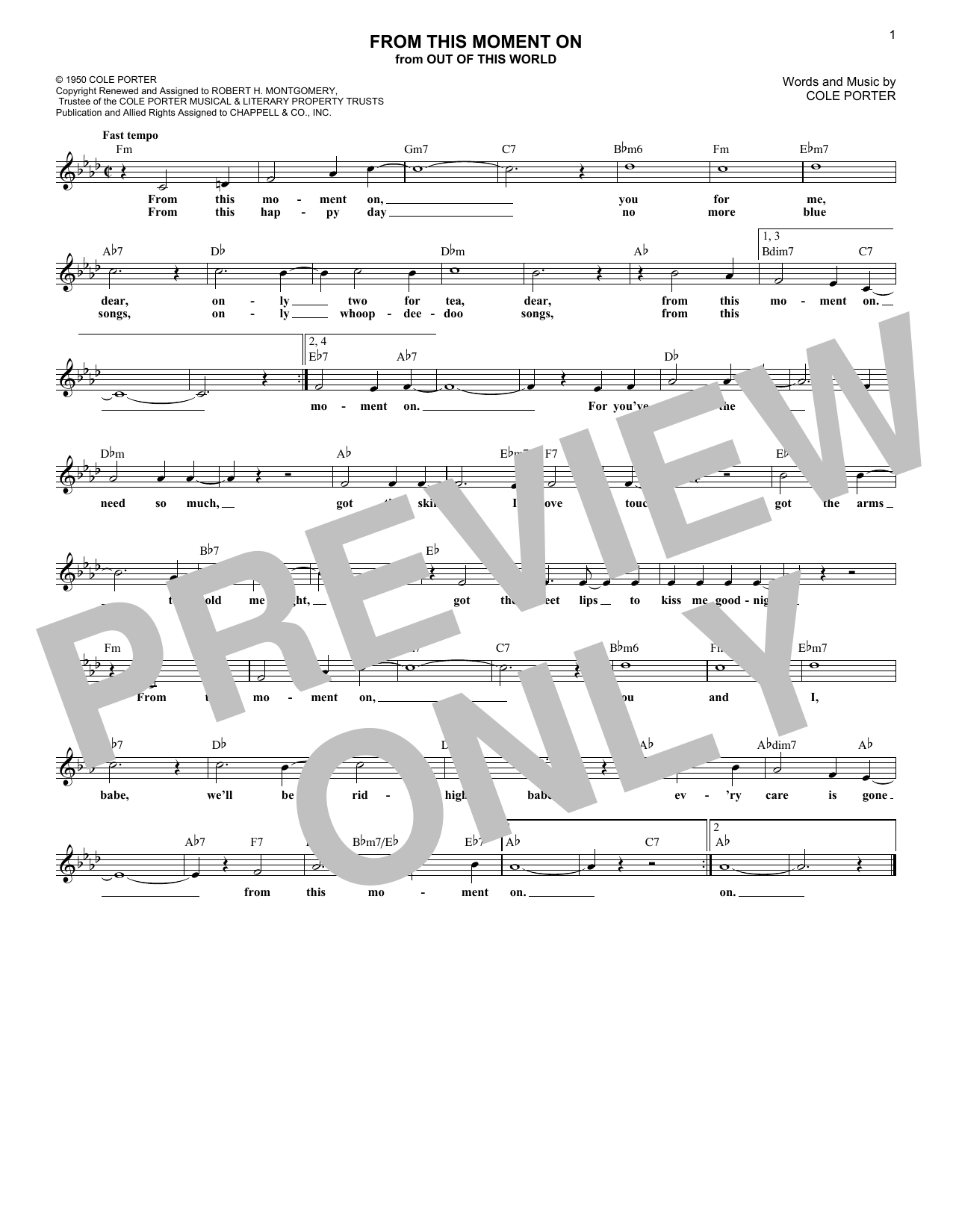Produktbild zu: From This Moment On (from Kiss Me, Kate)