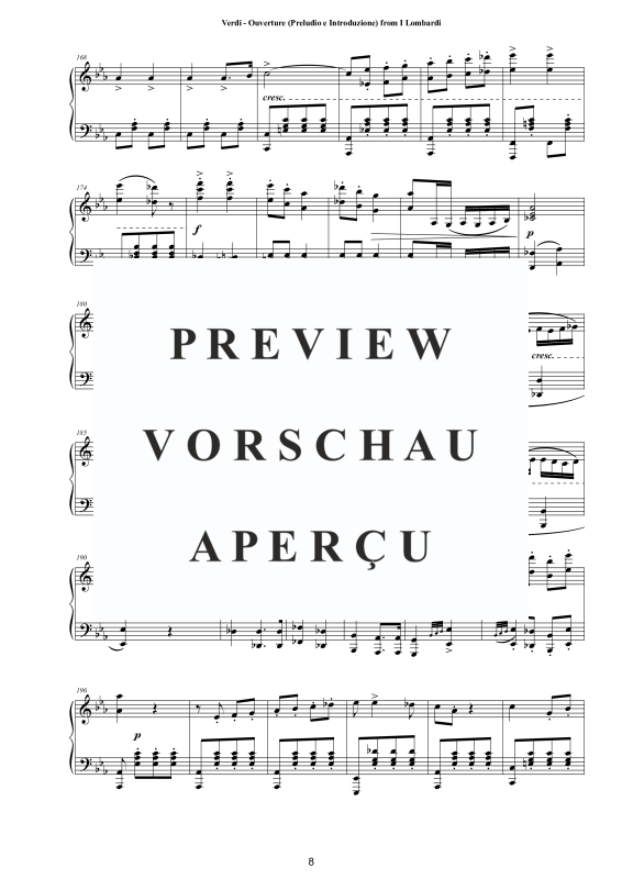 Produktgalerie: Seite 9 von 11 Ouvertüre (Preludio e Introduzione) aus I Lombardi - Piano Version, , Klavier Solo