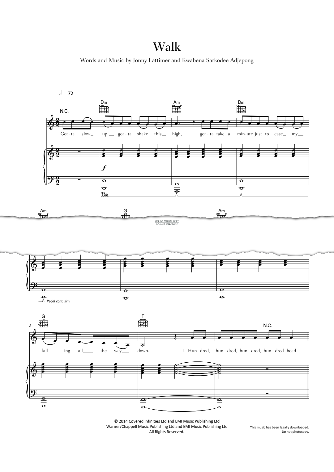Produktgalerie: Seite 1 von 1 Walk, Kwabs, Gesang, Gitarre, Klavier