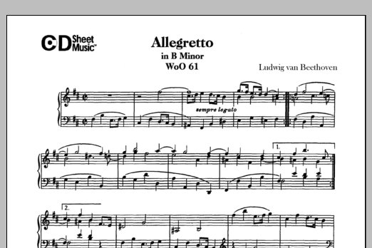 Product picture to: Allegretto In B Minor, Woo 61