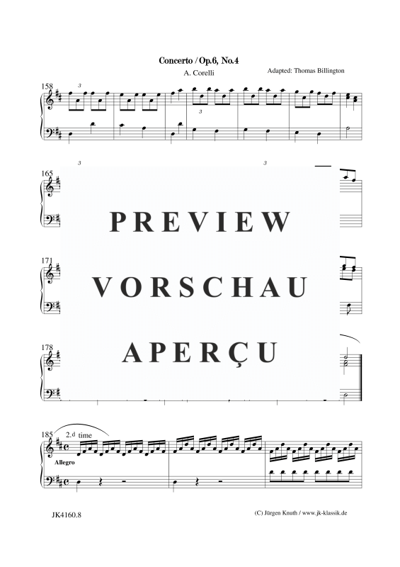 gallery: Concerto Op.6. No.5, , Klavier/Cembalo Solo