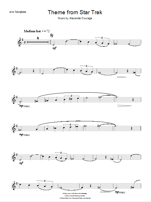 Produktbild zu: Theme from Star Trek