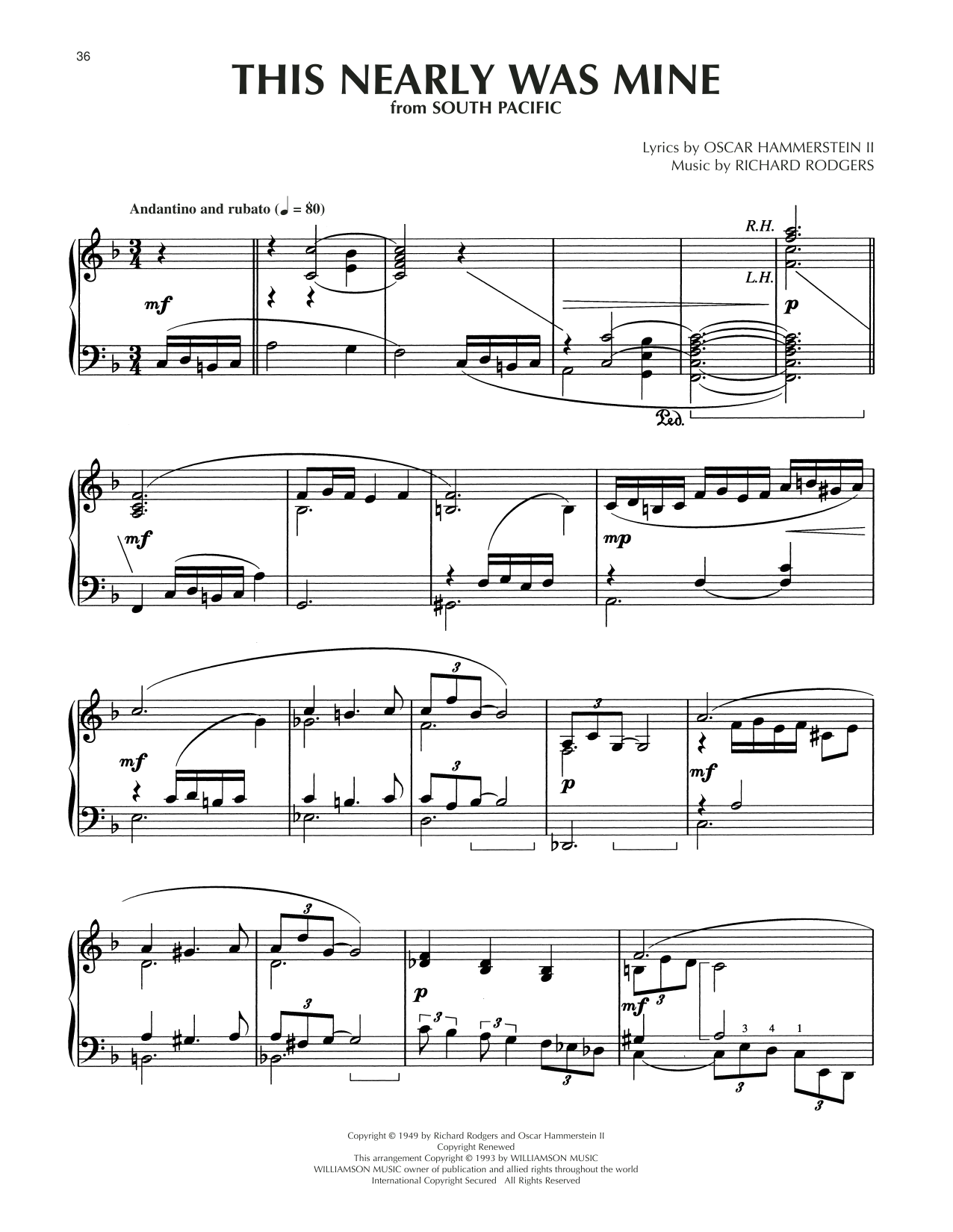Produktbild zu: This Nearly Was Mine (arr. Dick Hyman)
