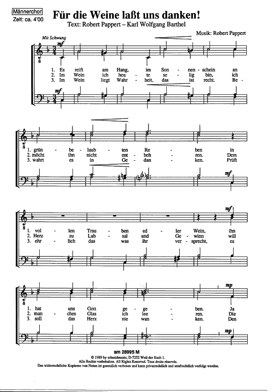 Für die Weine lasst uns danken 