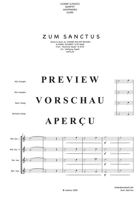 gallery: Zum Sanctus , , (Saxophon Quartett AATB)