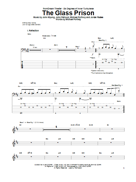 Produktgalerie: Seite 1 von 1 The Glass Prison, Dream Theater, E-Bass