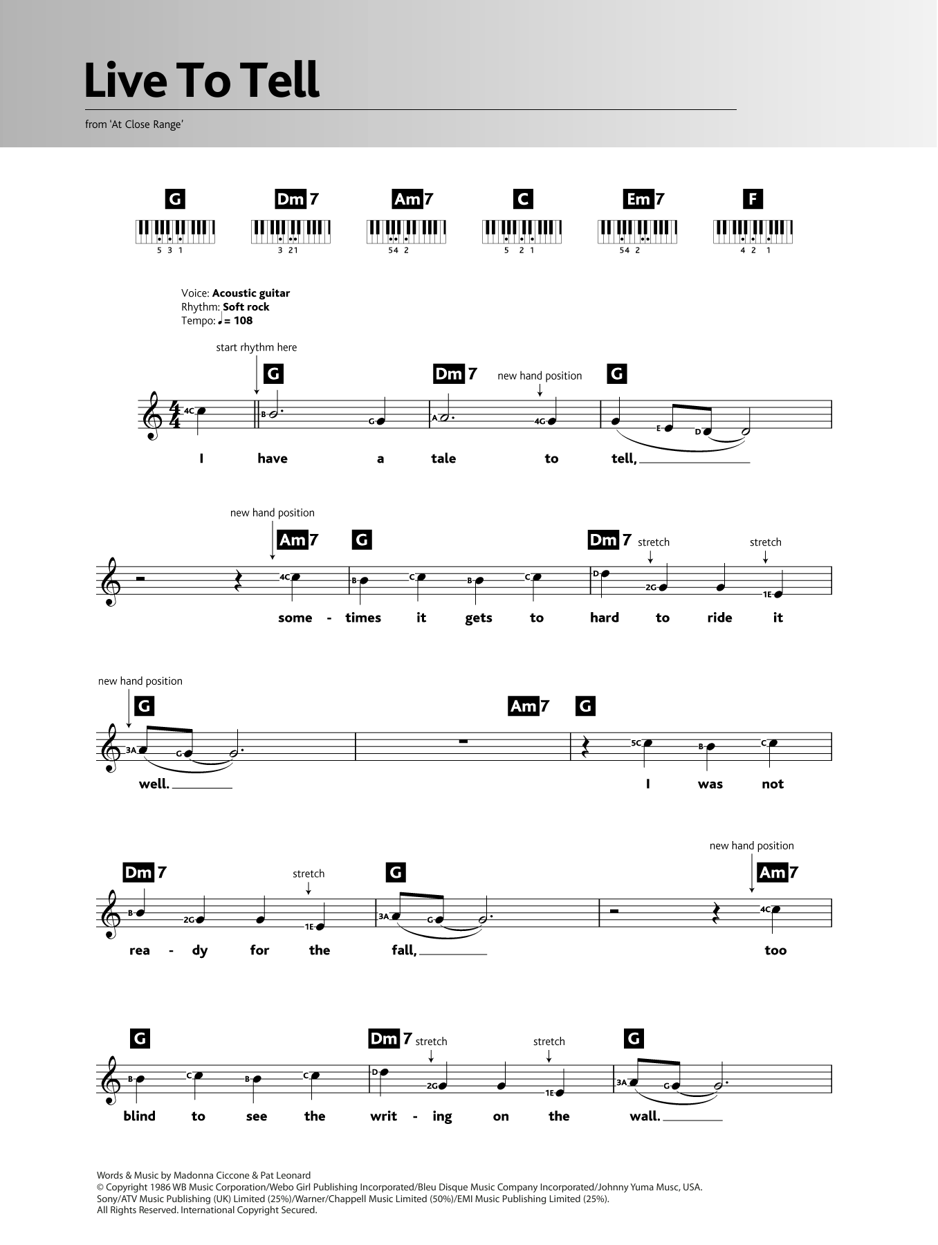 Produktbild zu:  Live To Tell - Madonna