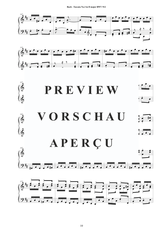 Produktgalerie: Seite 11 von 11 Toccata Nr. 3 D-Dur BWV 912, , Cembalo/Klavier Solo