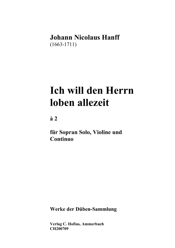 Produktbild zu: Ich will den Herrn loben allezeit
