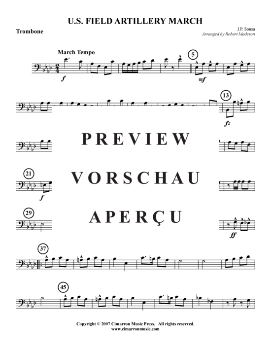 gallery: U.S. Field Artillery Marsch , , (Blechbläserquintett)