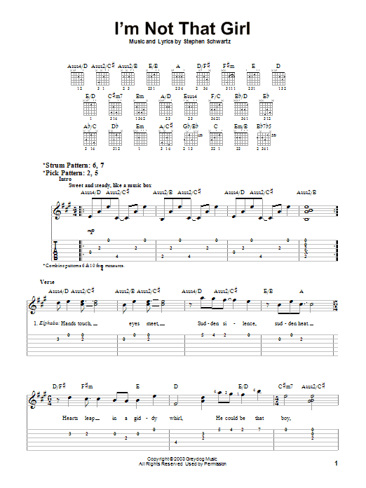 Produktbild zu: I'm Not That Girl (from Wicked)