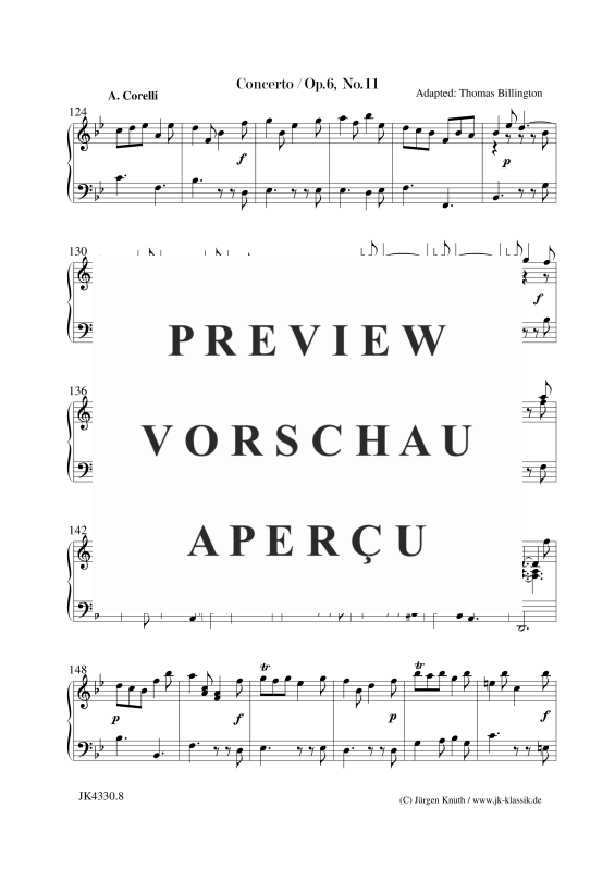 Produktgalerie: Seite 9 von 10 Concerto Op.6. No.11, , Klavier/Cembalo Solo
